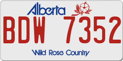 AB license plate BDW7352