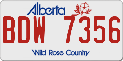 AB license plate BDW7356