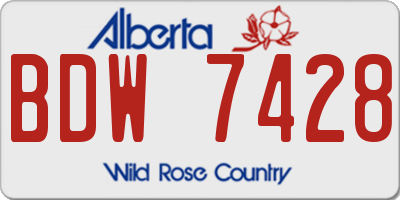 AB license plate BDW7428