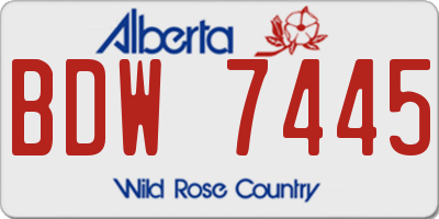 AB license plate BDW7445