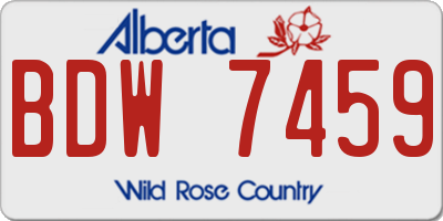 AB license plate BDW7459