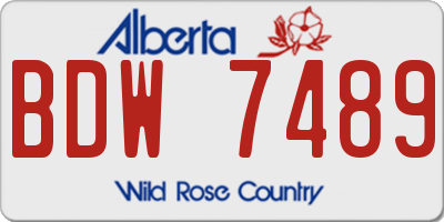 AB license plate BDW7489