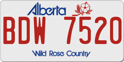 AB license plate BDW7520