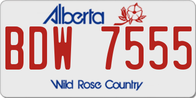 AB license plate BDW7555