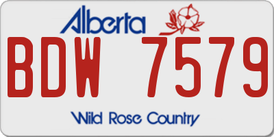 AB license plate BDW7579
