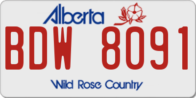 AB license plate BDW8091