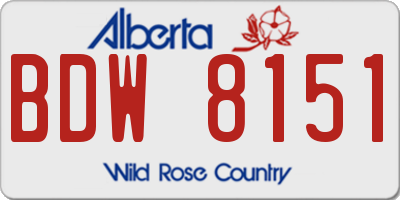 AB license plate BDW8151