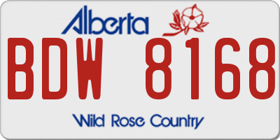 AB license plate BDW8168