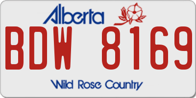 AB license plate BDW8169