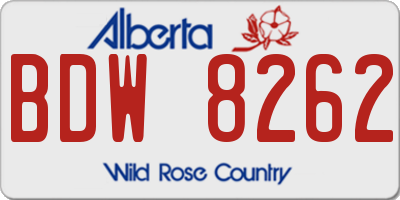 AB license plate BDW8262