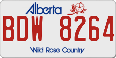 AB license plate BDW8264