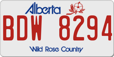 AB license plate BDW8294