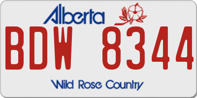 AB license plate BDW8344
