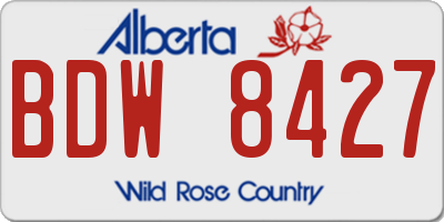 AB license plate BDW8427