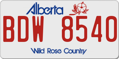AB license plate BDW8540