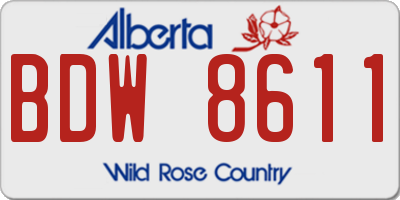 AB license plate BDW8611