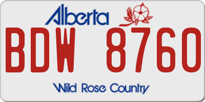AB license plate BDW8760
