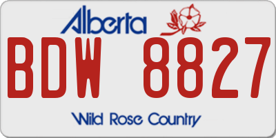 AB license plate BDW8827