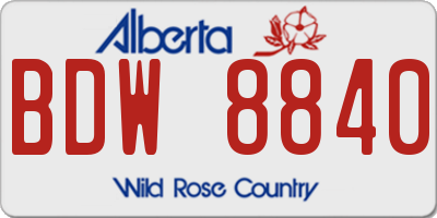 AB license plate BDW8840