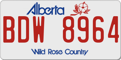 AB license plate BDW8964