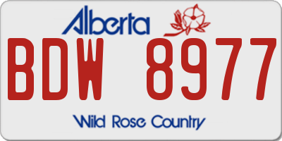 AB license plate BDW8977