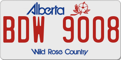 AB license plate BDW9008
