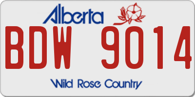 AB license plate BDW9014