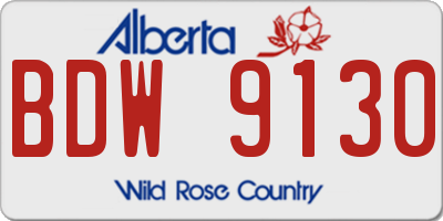 AB license plate BDW9130