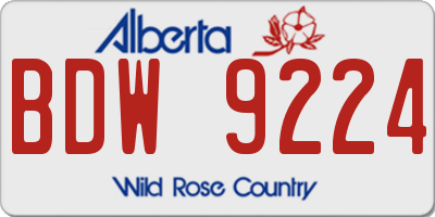 AB license plate BDW9224