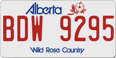 AB license plate BDW9295
