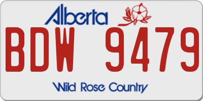 AB license plate BDW9479