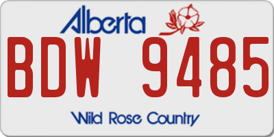 AB license plate BDW9485