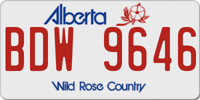 AB license plate BDW9646