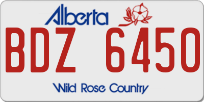 AB license plate BDZ6450