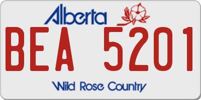 AB license plate BEA5201