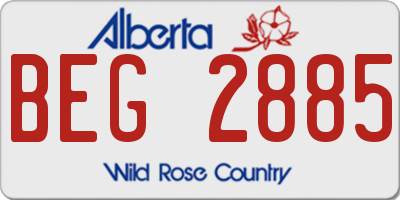AB license plate BEG2885