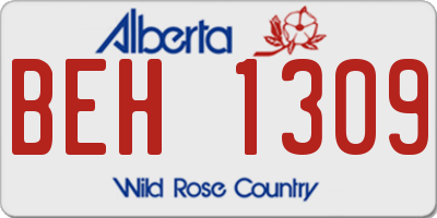 AB license plate BEH1309