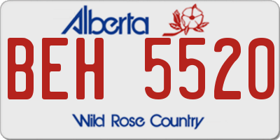 AB license plate BEH5520