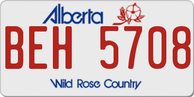 AB license plate BEH5708