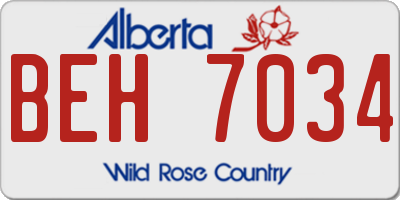 AB license plate BEH7034