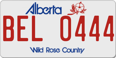 AB license plate BEL0444