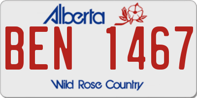 AB license plate BEN1467