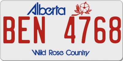 AB license plate BEN4768