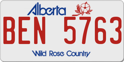 AB license plate BEN5763
