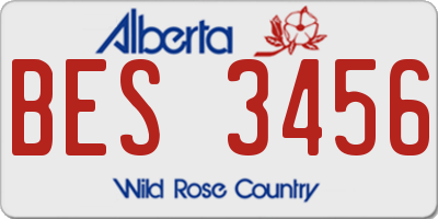 AB license plate BES3456