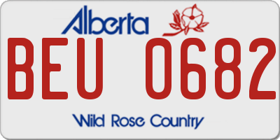 AB license plate BEU0682
