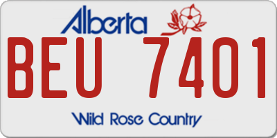 AB license plate BEU7401
