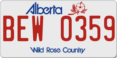 AB license plate BEW0359