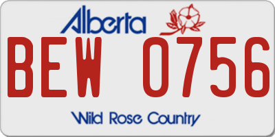 AB license plate BEW0756