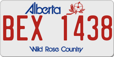 AB license plate BEX1438